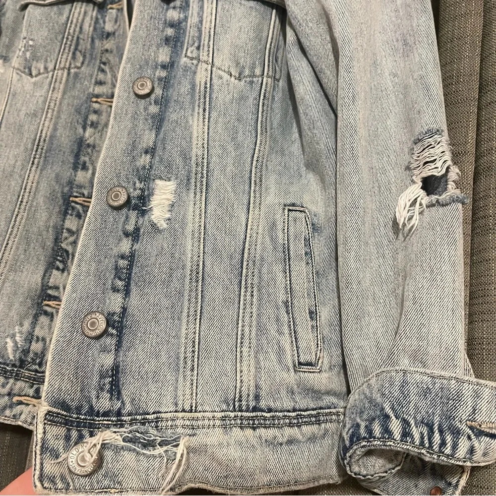 Old Navy Denim Womens Jacket Light Wash Size Medium - Picture 4 of 9